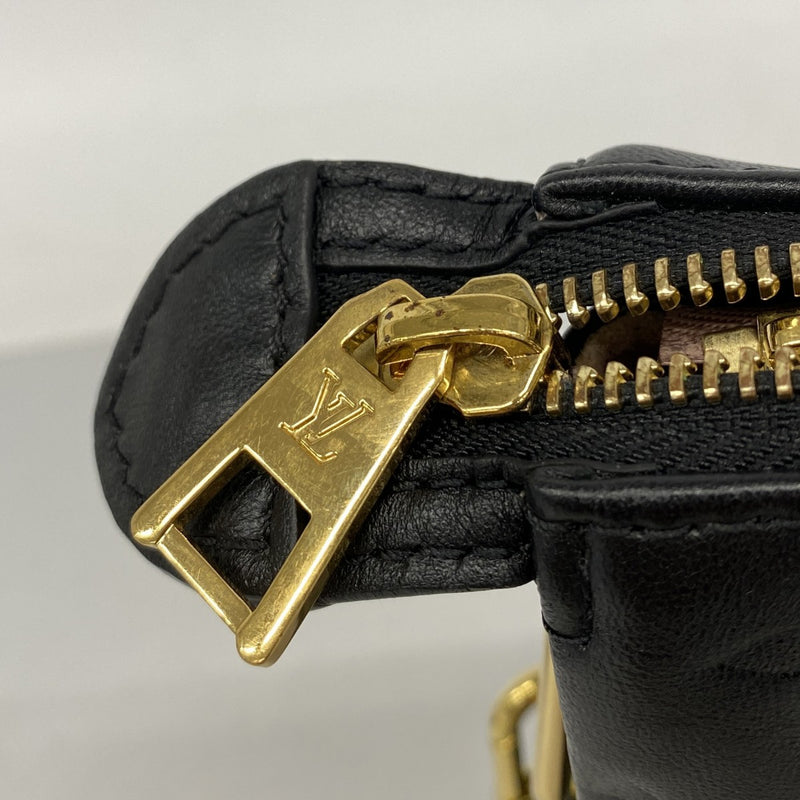 【6ga0386】ルイヴィトン ハンドバッグ モノグラム・エンボス クッサンPM M21260 ノワール 2wayバッグ【中古】レディース