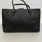 【6ga0387】シャネル トートバッグ エグゼクティブ レザー ブラック シルバー金具【中古】レディース