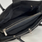 【6ga0387】シャネル トートバッグ エグゼクティブ レザー ブラック シルバー金具【中古】レディース