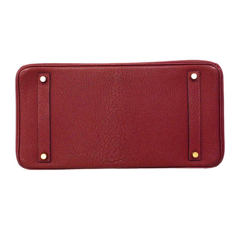【6ga0389】エルメス ハンドバッグ バーキン35 コロマンデル ルージュアッシュ シルバー金具 □H刻印【中古】レディース