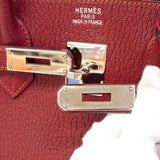 【6ga0389】エルメス ハンドバッグ バーキン35 コロマンデル ルージュアッシュ シルバー金具 □H刻印【中古】レディース