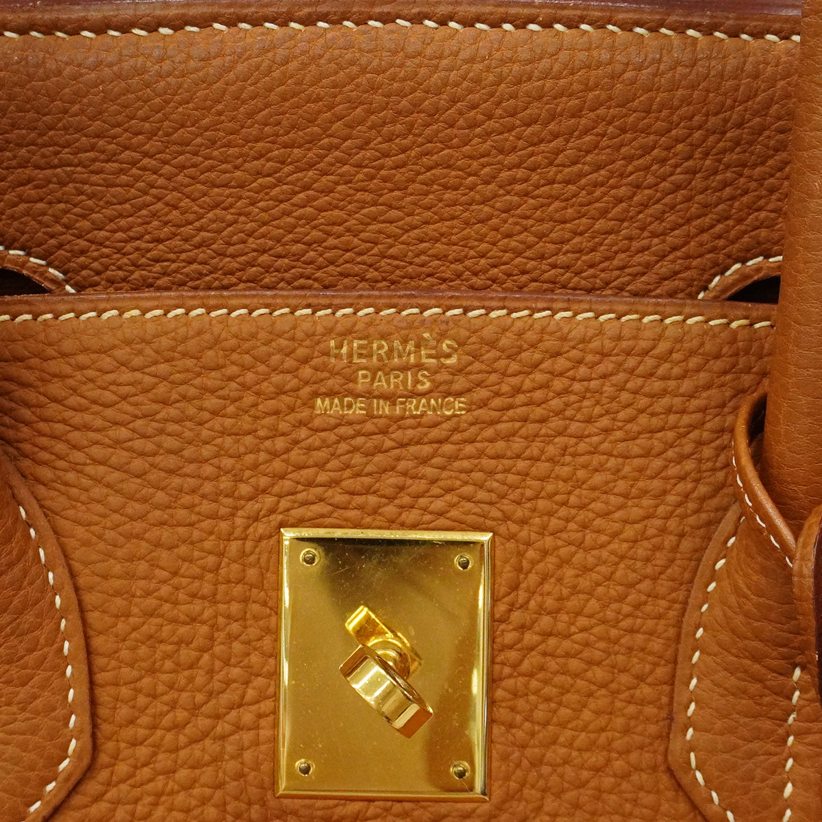 【6ga0391-h】エルメス ハンドバッグ バーキン35 トゴ ゴールド ゴールド金具 □D刻印【中古】レディース