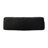 【6ga0395】シャネル ショルダーバッグ デカマトラッセ Wフラップ Wチェーン キャビアスキン ブラック ゴールド金具【中古】レディース