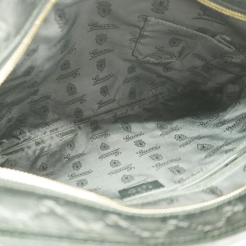 【6ga0400-k】グッチ ショルダーバッグ グッチシマ 201446 レザー ブラック シャンパンゴールド金具【中古】レディース