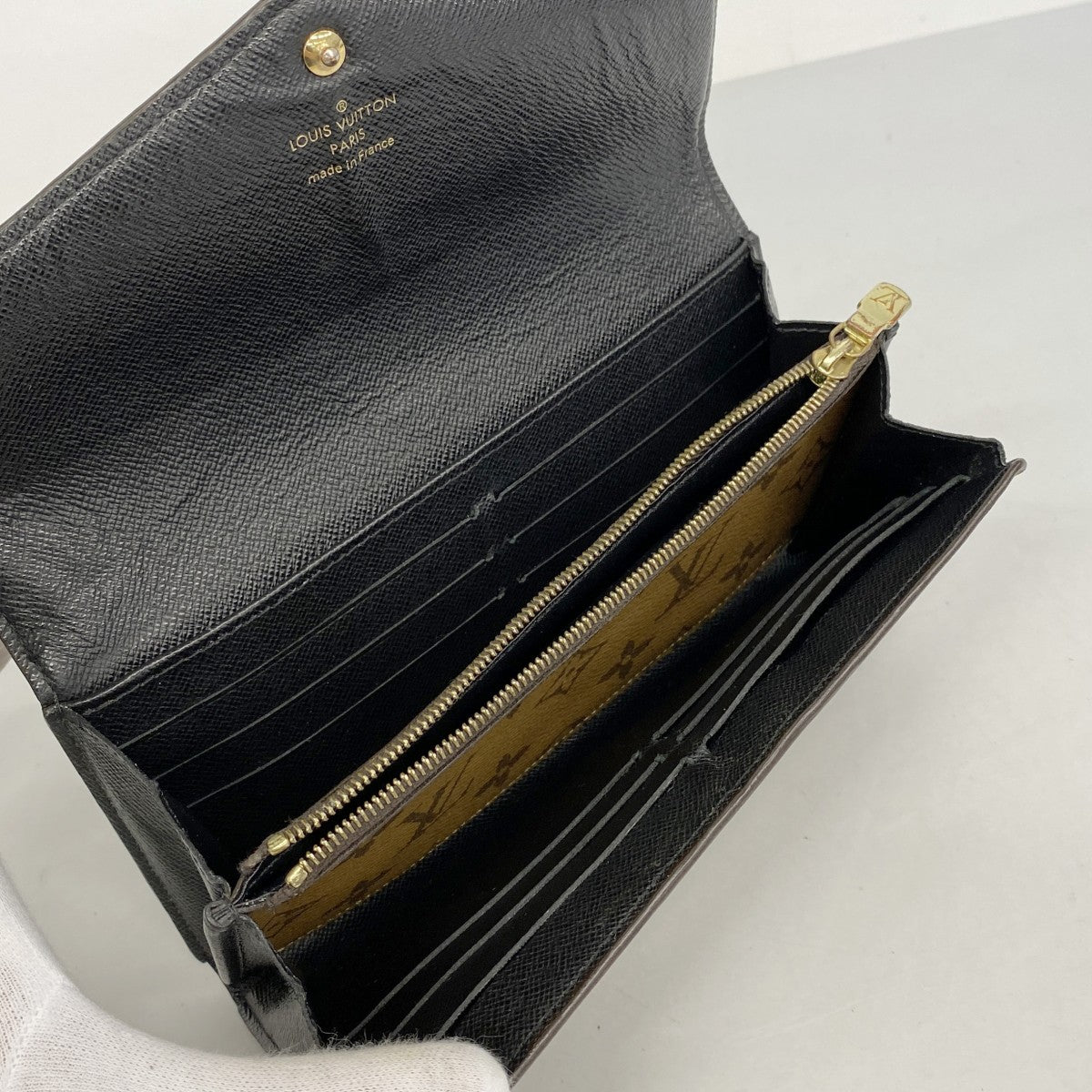 【6ga0452-h】ルイヴィトン 長財布 モノグラム・ジャイアント リバース ポルトフォイユサラ M80726 ブラウン【中古】レディース