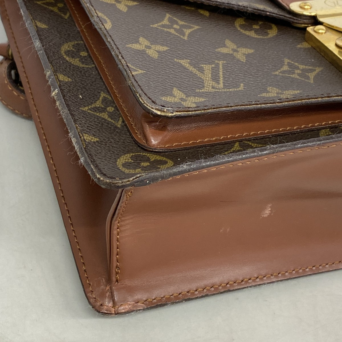 【6ga0463】ルイヴィトン ハンドバッグ モノグラム モンソー28 M51185 ブラウン 2wayバッグ【中古】レディース