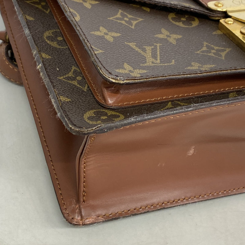 【6ga0463】ルイヴィトン ハンドバッグ モノグラム モンソー28 M51185 ブラウン 2wayバッグ【中古】レディース