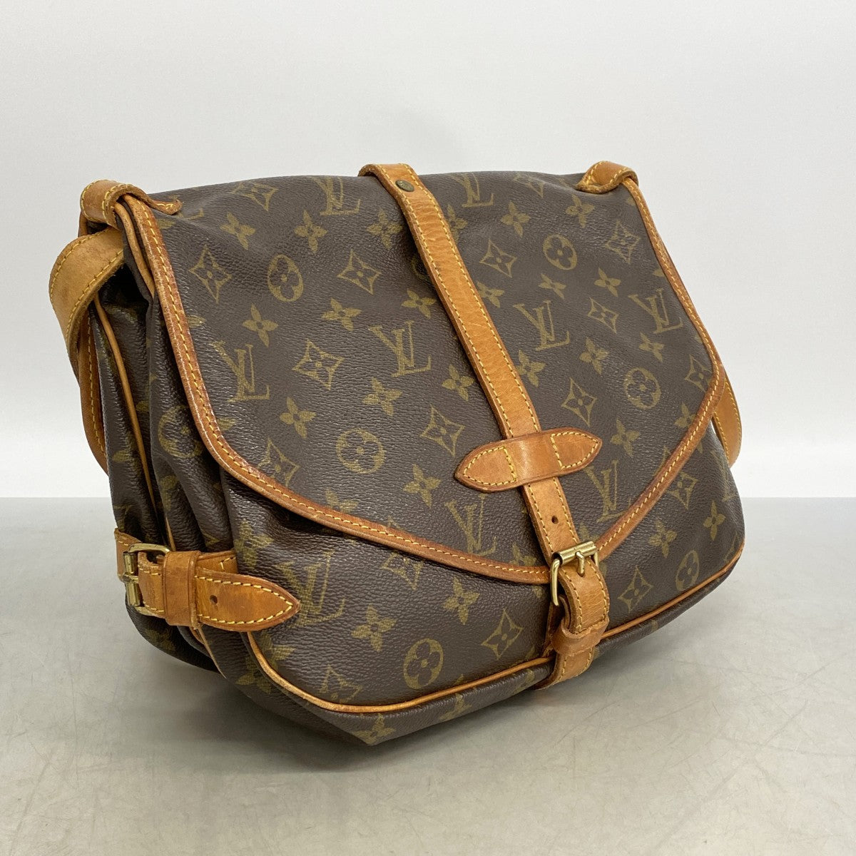 【6ga0469】ルイヴィトン ショルダーバッグ モノグラム ソミュール30 M42256 ブラウン【中古】レディース
