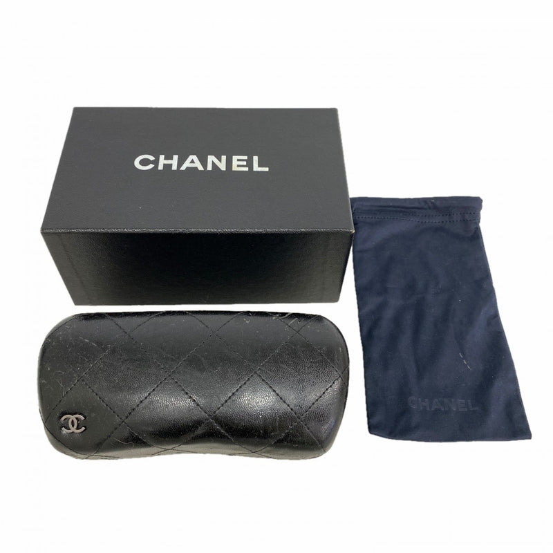 【6ga0476】シャネル サングラス 5167 プラスチック ブラック シルバー金具【中古】レディース