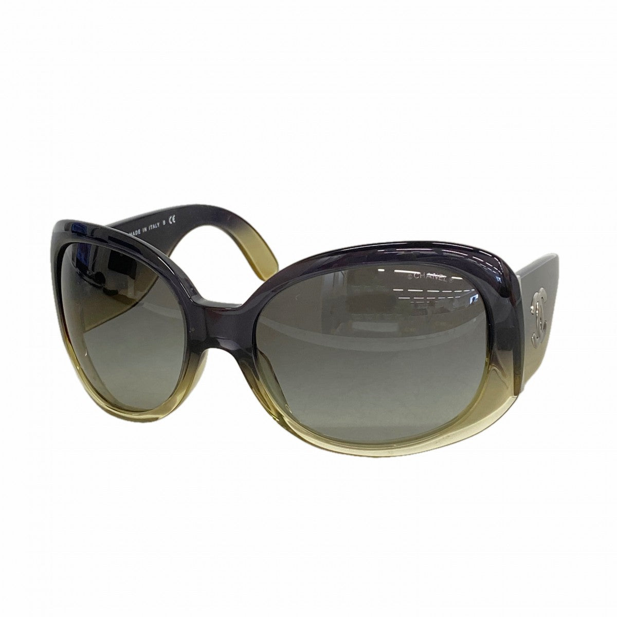 【6ga0476】シャネル サングラス 5167 プラスチック ブラック シルバー金具【中古】レディース