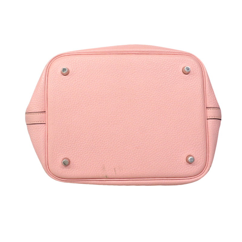 【6ga0484】エルメス ハンドバッグ ピコタンロックMM トリヨンクレマンス ローズサクラ シルバー金具 T刻印【中古】レディース