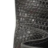 【6ga0487-g】エルメス ハンドバッグ ケリー28 リザード ブラック ゴールド金具 □J刻印 2wayバッグ【中古】レディース