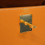 【6ga0488-g】エルメス ハンドバッグ ケリー28 ヴォーエプソン ゴールド ゴールド金具 A刻印 2wayバッグ【中古】レディース