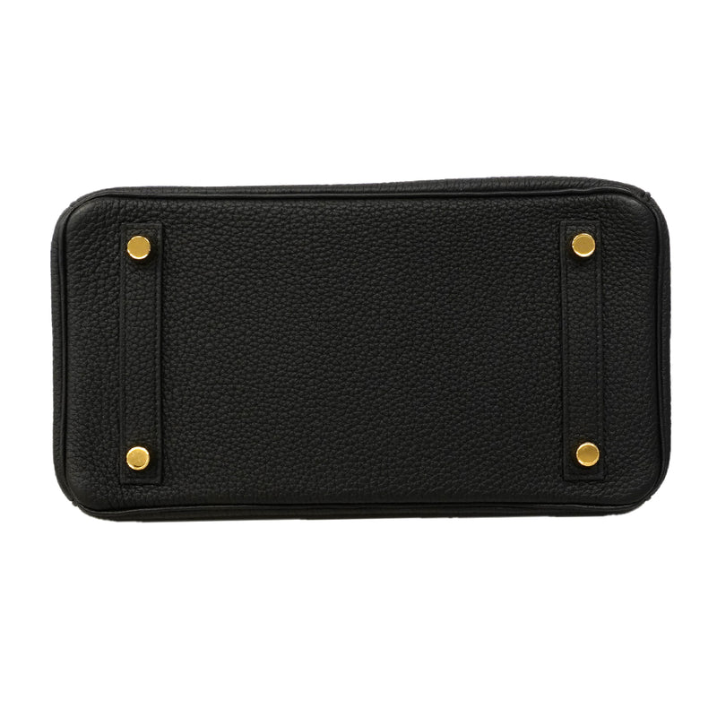 【6ga0489-g】エルメス ハンドバッグ バーキン25 トゴ ブラック ゴールド金具 Z刻印【中古】レディース