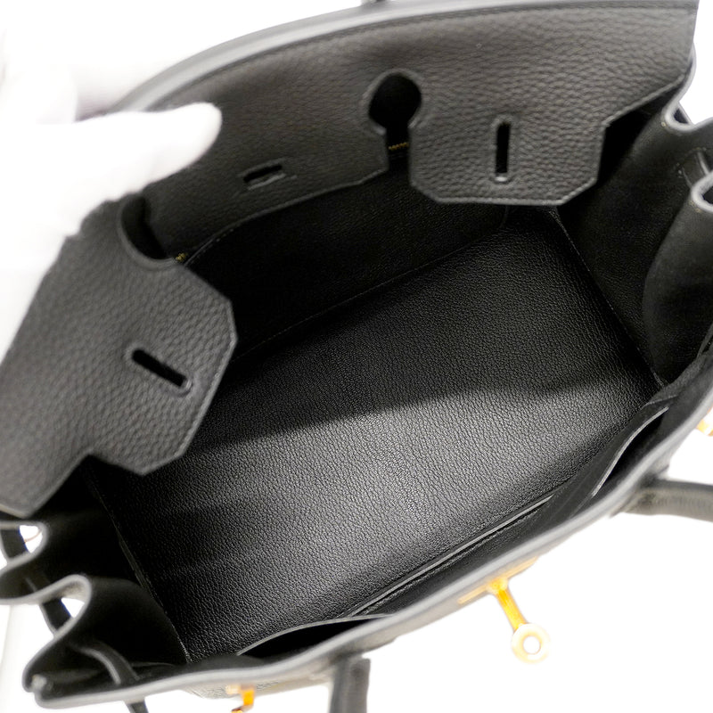 【6ga0491-g】エルメス ハンドバッグ バーキン30 トゴ ブラック ゴールド金具 Y刻印【中古】レディース