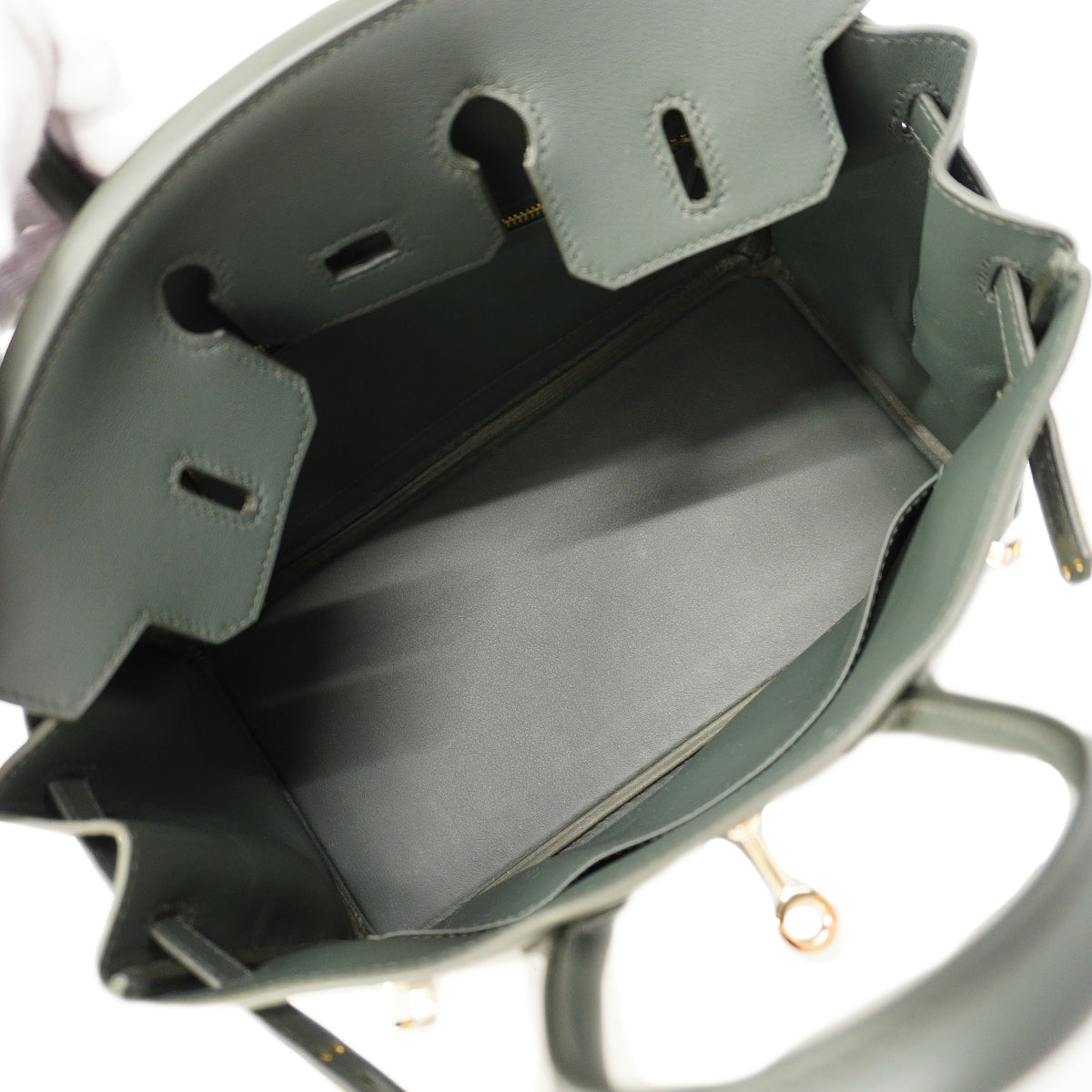 【6ga0492-g】エルメス ハンドバッグ バーキン25 スイフト ヴェールマングローブ シャンパンゴールド金具 G刻印【中古】レディース
