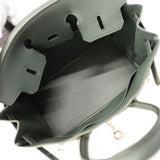 【6ga0492-g】エルメス ハンドバッグ バーキン25 スイフト ヴェールマングローブ シャンパンゴールド金具 G刻印【中古】レディース