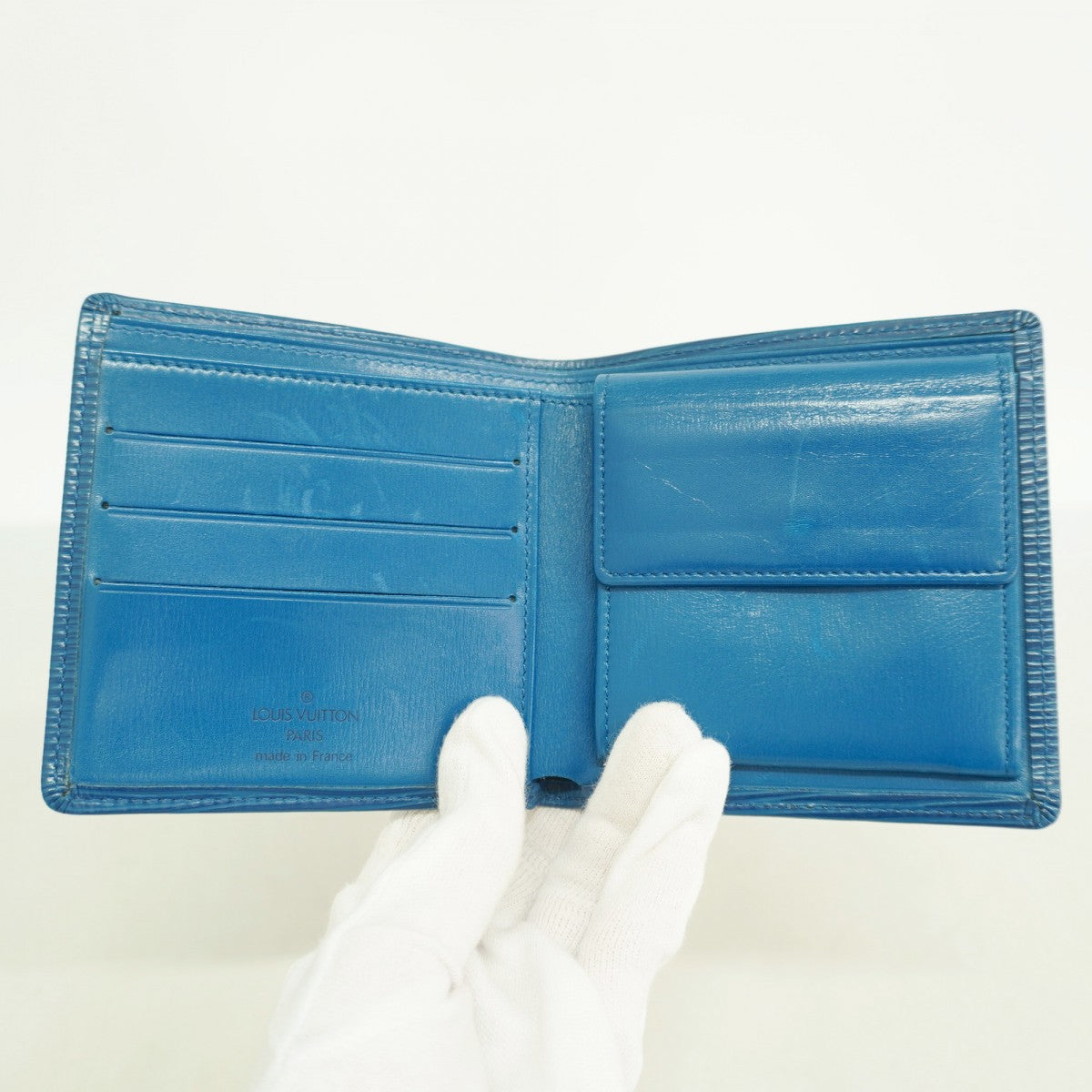 【6ga0498-k】ルイヴィトン 財布 エピ ポルトビエカルトクレディモネ M63545 トレドブルー【中古】メンズ