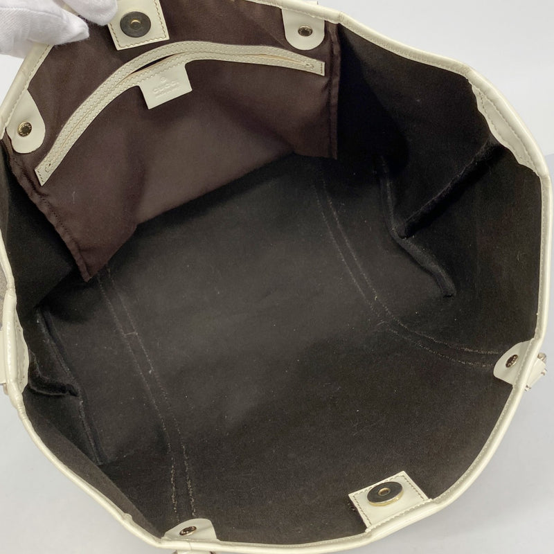 【6ga0512】グッチ トートバッグ GGスプリーム 197953 PVC ブラウン シャンパンゴールド金具【中古】レディース