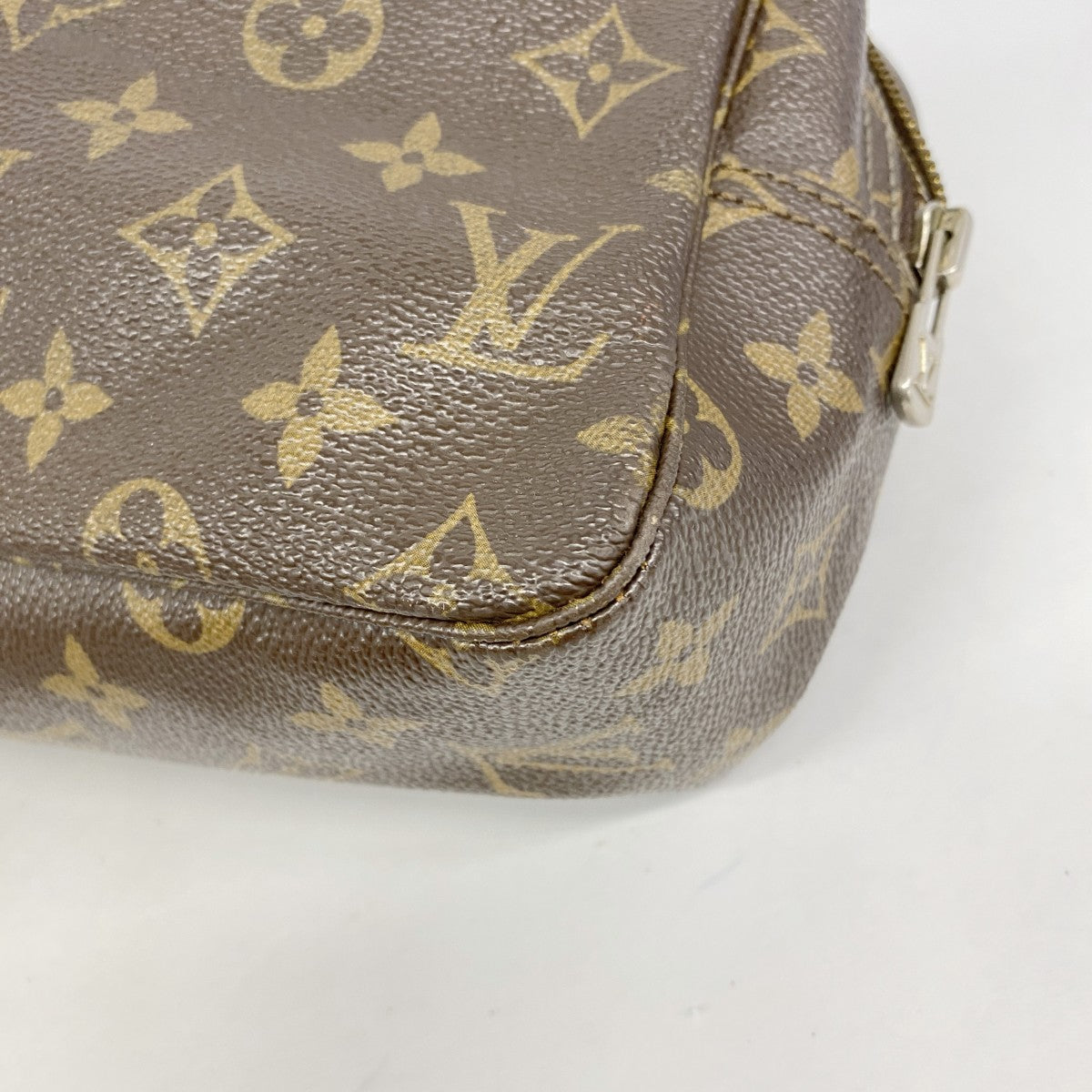 【6ga0516】ルイヴィトン ポーチ モノグラム トゥルーストワレット28 M47522 ブラウン【中古】レディース
