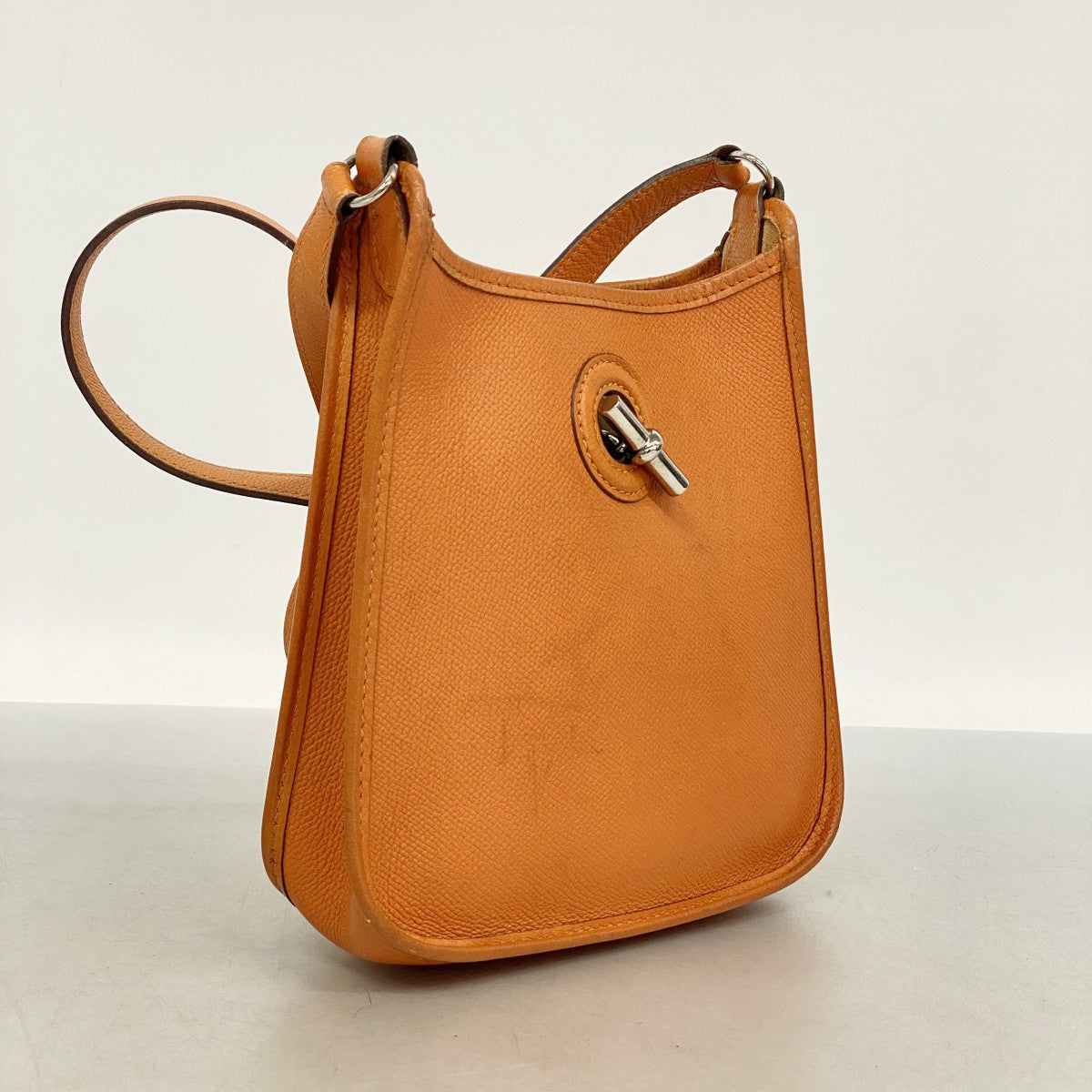 【6ga0522】エルメス ショルダーバッグ ヴェスパTPM ヴォーエプソン オレンジ シルバー金具 □H刻印【中古】レディース