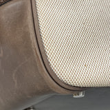 【6ga0523】エルメス トートバッグ プリュム32 トワルアッシュ ハバナ シルバー金具 □F刻印【中古】レディース