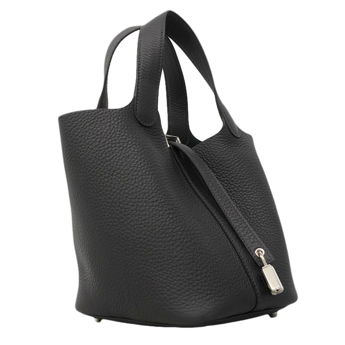 【6ga0529】エルメス ハンドバッグ ピコタンロックPM トリヨンクレマンス キャバン シルバー金具 G刻印【中古】レディース
