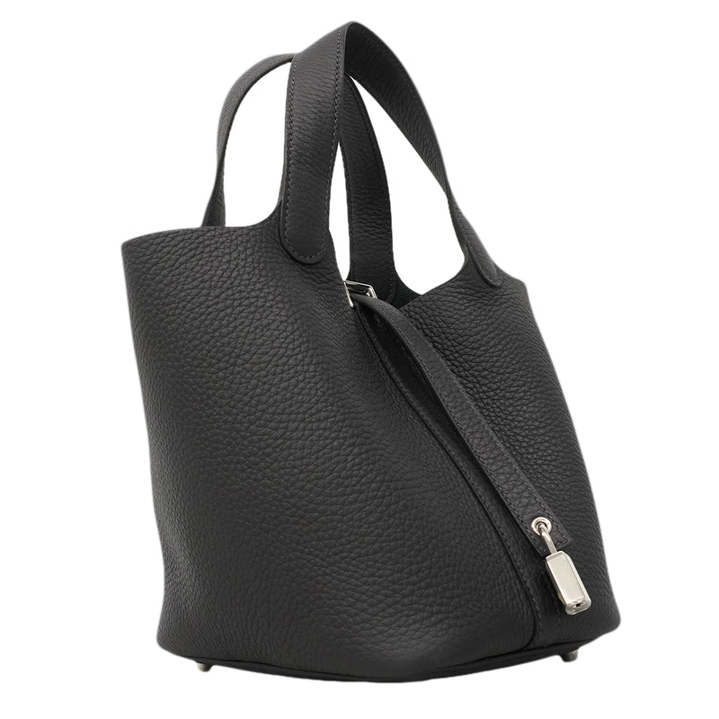 【6ga0529】エルメス ハンドバッグ ピコタンロックPM トリヨンクレマンス キャバン シルバー金具 G刻印【中古】レディース