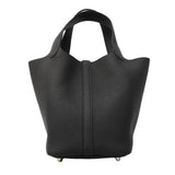 【6ga0529】エルメス ハンドバッグ ピコタンロックPM トリヨンクレマンス キャバン シルバー金具 G刻印【中古】レディース