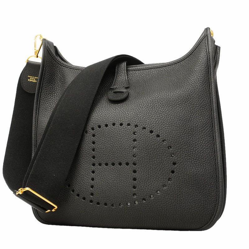 【6ga0530】エルメス ショルダーバッグ エヴリン3PM トリヨンクレマンス ブラック ゴールド金具 Z刻印【中古】レディース