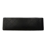 【6ga0534】シャネル ショルダーバッグ デカマトラッセ Wチェーン ラムスキン ブラック ゴールド金具【中古】レディース