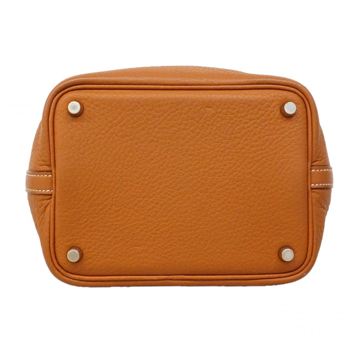 【6ga0538】エルメス ハンドバッグ ピコタンPM トリヨンクレマンス ゴールド シルバー金具 □J刻印【中古】レディース