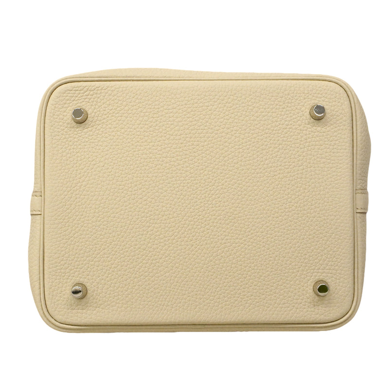 【6ga0541】エルメス ハンドバッグ ピコタンロックMM トリヨンクレマンス クレ シルバー金具 W刻印【中古】レディース