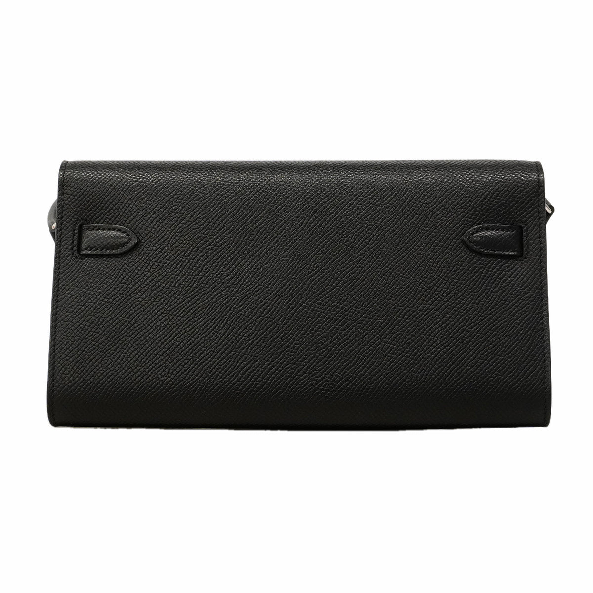 【6ga0543】エルメス ショルダーウォレット ケリートゥーゴー ヴォーエプソン ブラック シルバー金具 K刻印【中古】レディース