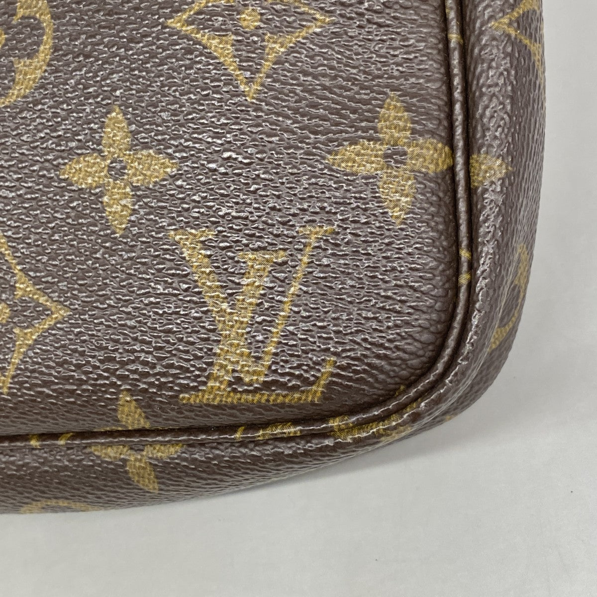 【6ga0559】ルイヴィトン ポーチ モノグラム ポシェットアクセソワール M51980 ブラウン 2wayバッグ【中古】レディース