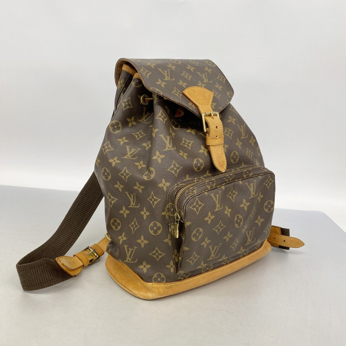 【6ga0580】ルイヴィトン リュック・デイパック モノグラム モンスリGM M51135 ブラウン【中古】メンズ レディース ユニセックス