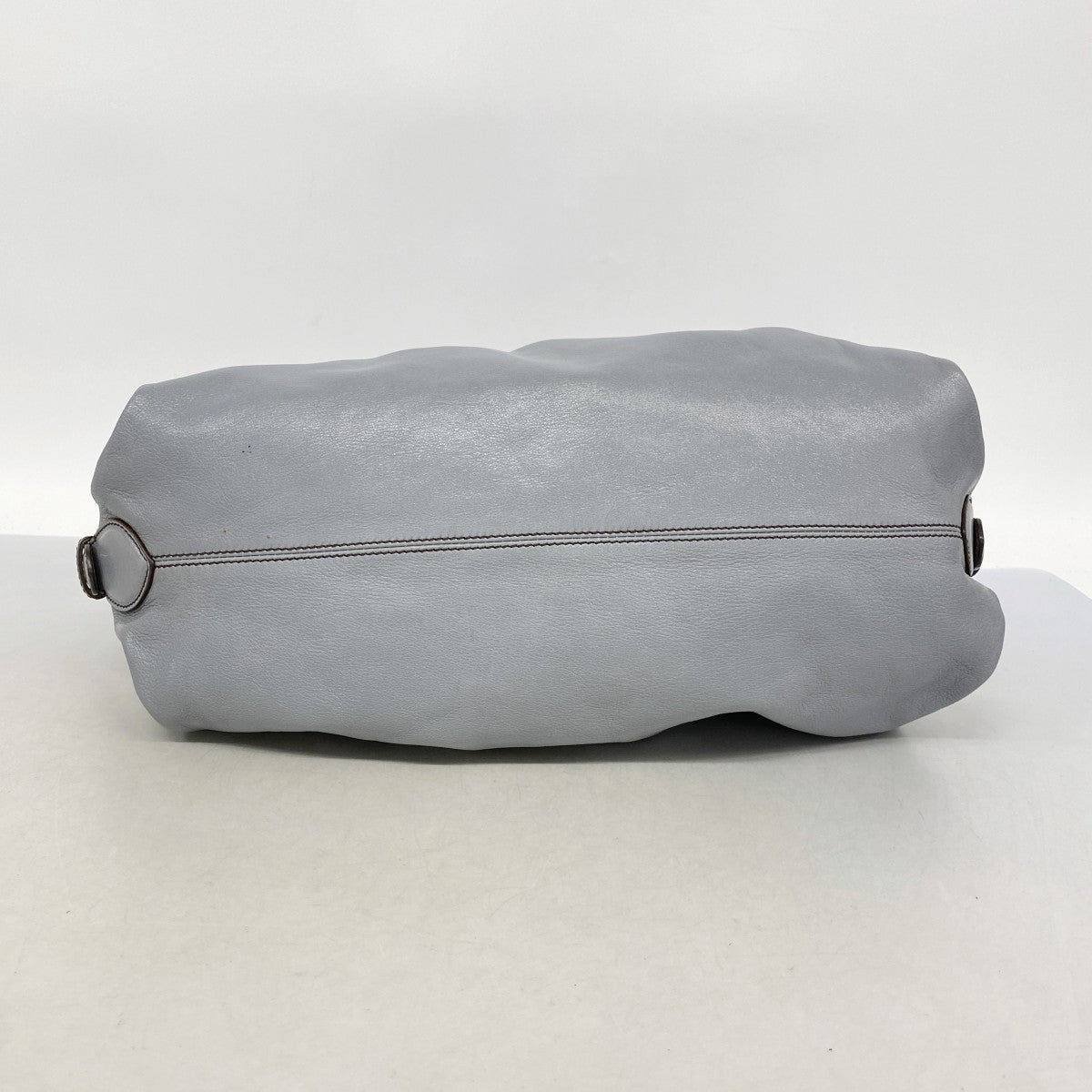 【6ga0585】フェンディ ショルダーバッグ レザー グレー ゴールド金具【中古】レディース