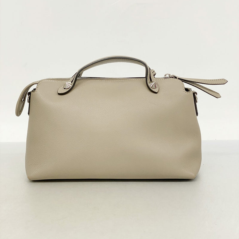 【6ga0586】フェンディ ハンドバッグ バイザウェイ レザー グレージュ シルバー金具 2wayバッグ【中古】レディース