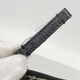 【6ga0589】クリスチャンディオール ポーチ トロッター キャンバス ブラック シルバー金具【中古】レディース