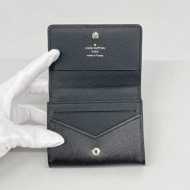 【6ga0597-k】ルイヴィトン カードケース タイガ アンヴェロップカルトドゥヴィジットNM M64595 ブラック【中古】メンズ