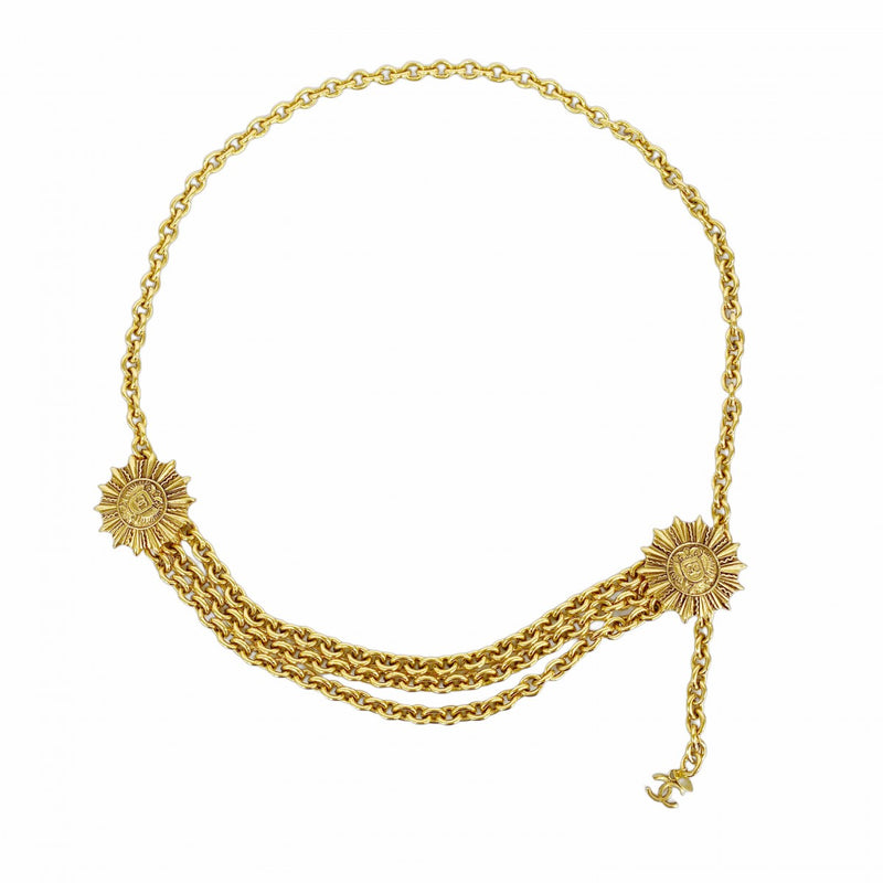【6ga0598】シャネル ベルト ゴールド ゴールド金具【中古】レディース