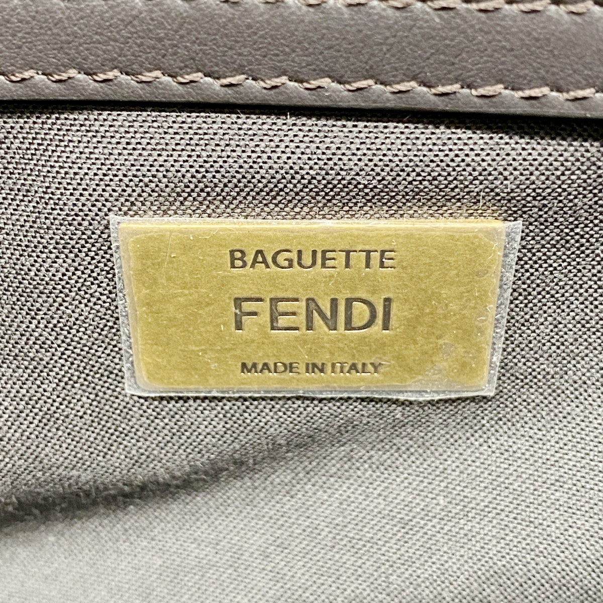【6ga0599】フェンディ ショルダーバッグ ズッカ ミディ ナイロンキャンバス ブラウン ゴールド金具【中古】レディース