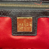 【6ga0600】フェンディ ハンドバッグ マンマバケット スウェード ブラック ゴールド金具【中古】レディース