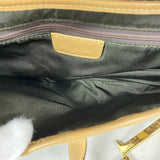 【6ga0601】クリスチャンディオール ハンドバッグ トロッター サドルバッグ キャンバス ブラウン ベージュ ゴールド金具【中古】レディース