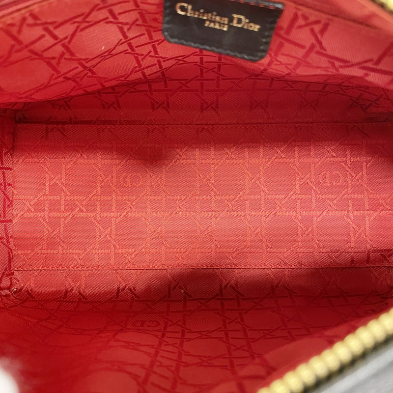 【6ga0602】クリスチャンディオール ハンドバッグ レディディオール レザー ブラック ゴールド金具【中古】レディース