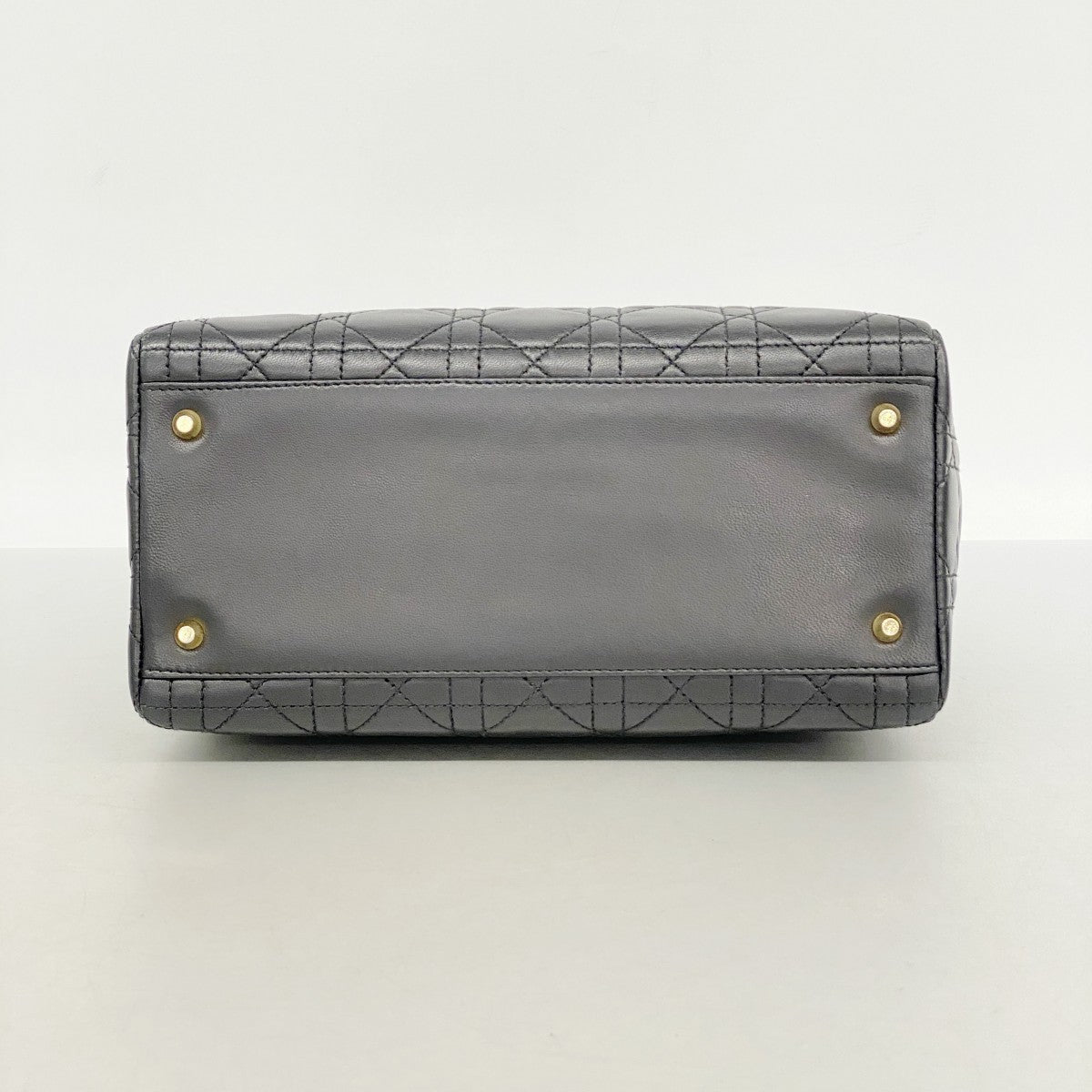 【6ga0602】クリスチャンディオール ハンドバッグ レディディオール レザー ブラック ゴールド金具【中古】レディース