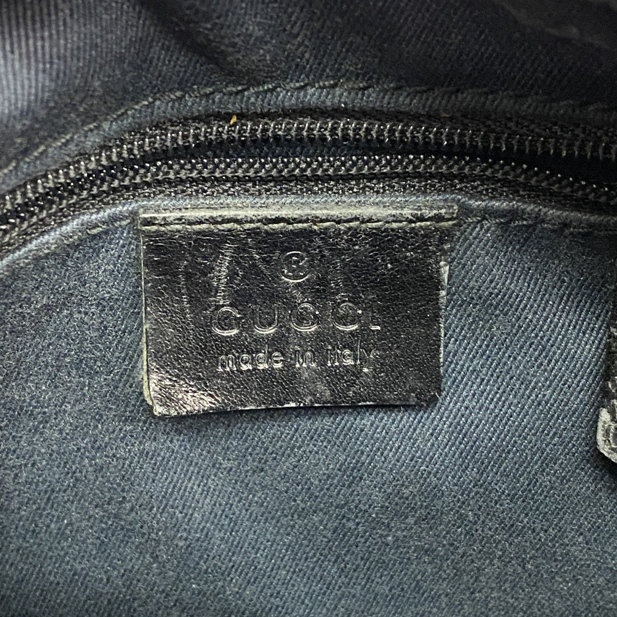 【6ga0609-k】グッチ ショルダーバッグ 101333 デニム ブラック シルバー金具【中古】レディース