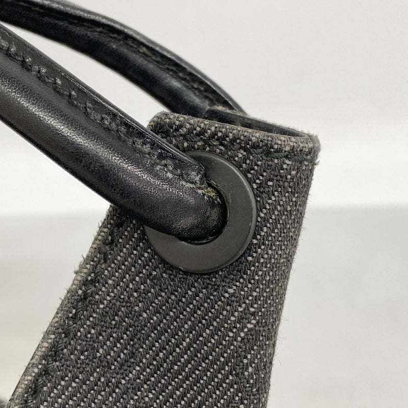 【6ga0609-k】グッチ ショルダーバッグ 101333 デニム ブラック シルバー金具【中古】レディース
