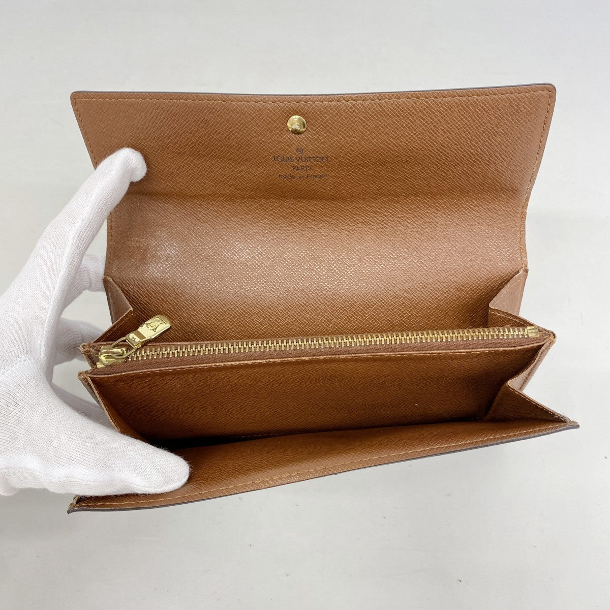 【6ga0637】ルイヴィトン 長財布 モノグラム ポシェットポルトモネクレディ M61725 ブラウン【中古】レディース