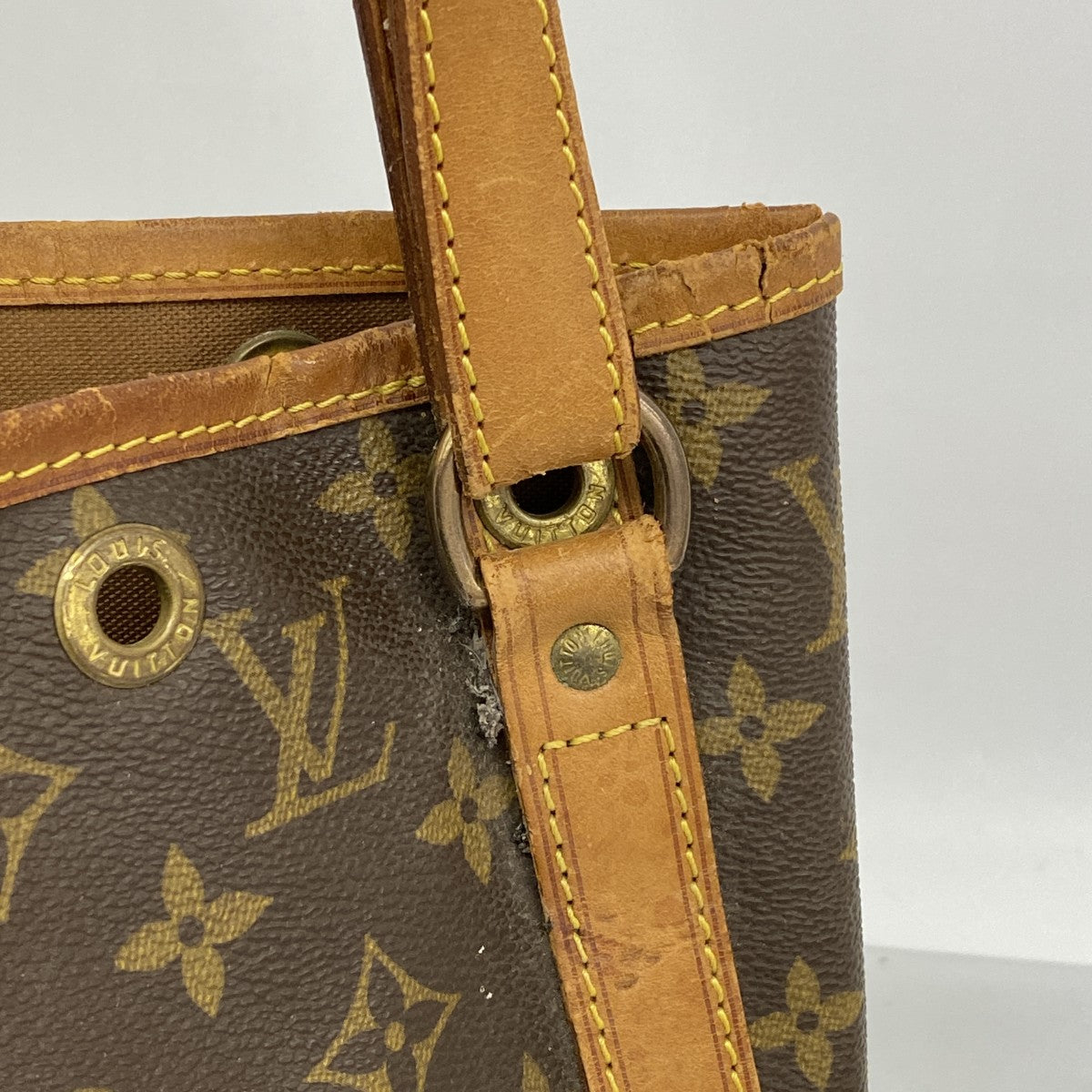 【6ga0668】ルイヴィトン ショルダーバッグ モノグラム プチノエ M42226 ブラウン【中古】レディース